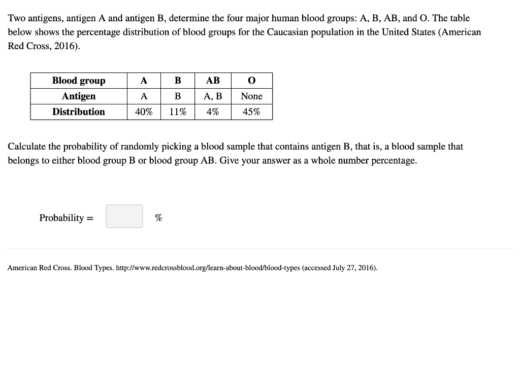 Solved Two antigens, antigen A and antigen B, determine the