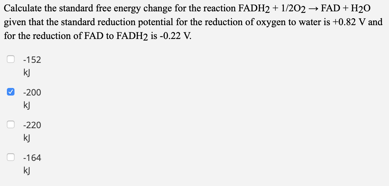 Solved Calculate the standard free energy change for the | Chegg.com
