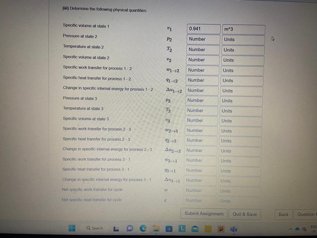 Solved Air in a piston and cylinder system undergoes a