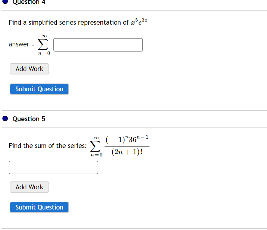 Solved Question 4 Find A Simplified Series Representation Chegg Com