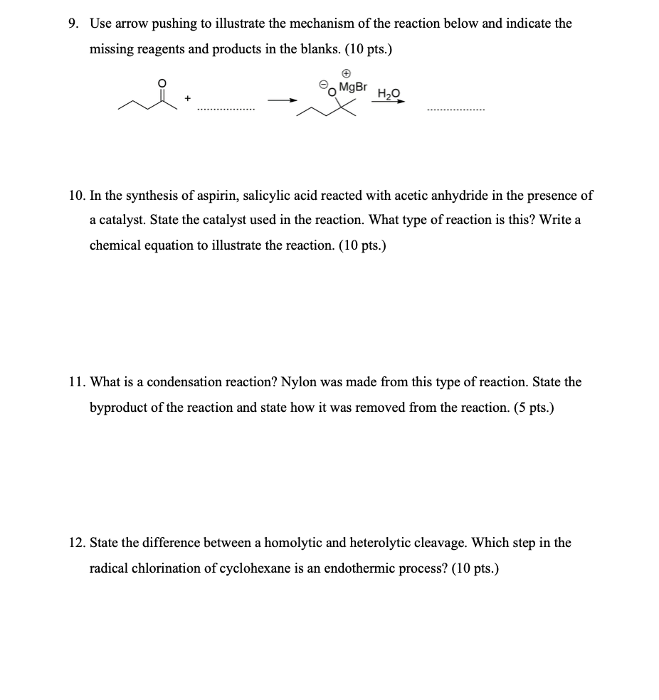 solved-9-use-arrow-pushing-to-illustrate-the-mechanism-of-chegg