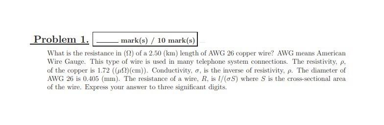 Solved Problem 1. mark(s) / 10 mark(s) What is the | Chegg.com