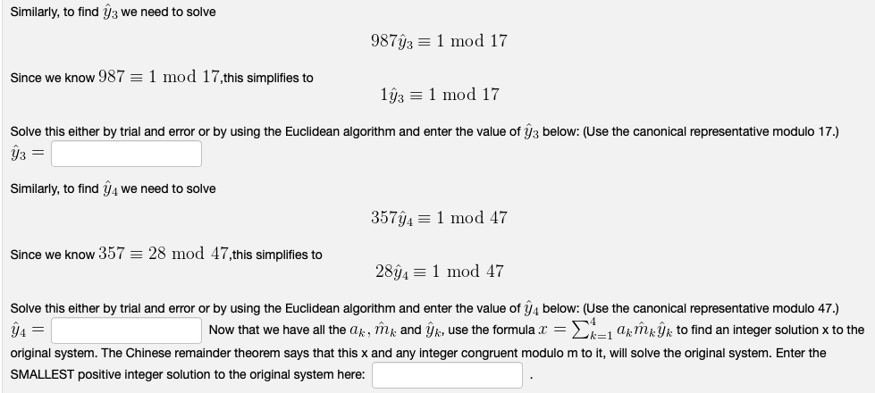 Solved 1 Pt We Will Find The Smallest Positive Integer Chegg Com