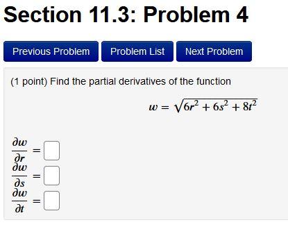 Solved Section 11.3: Problem 4 Previous Problem Problem List | Chegg.com