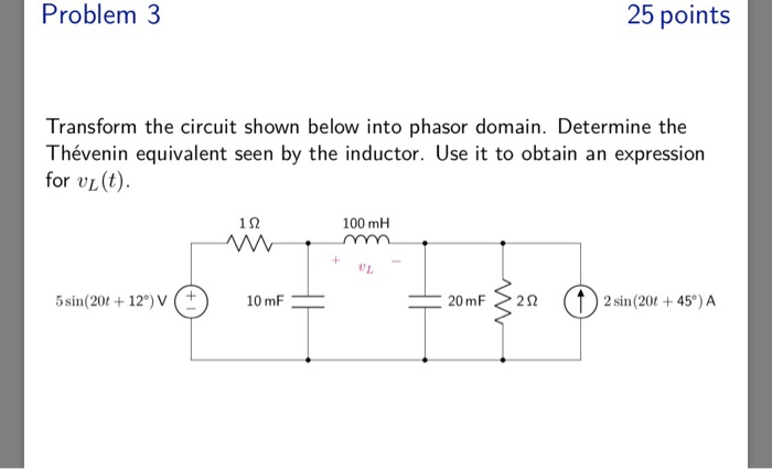 Solved Problem 3 25 points Transform the circuit shown below | Chegg.com