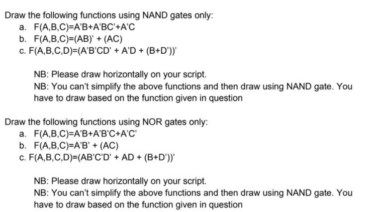 Solved 1i) Simplify the following Boolean expressions only | Chegg.com