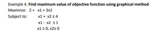 Solved Example 4. Find maximum value of objective function | Chegg.com