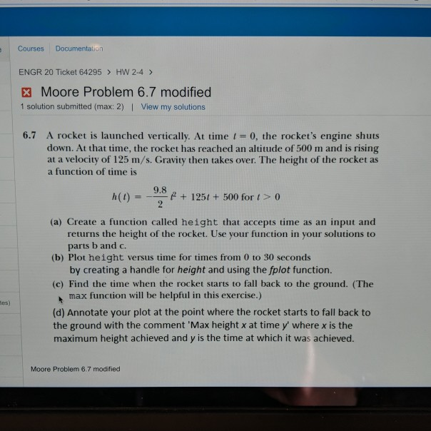 Solved can you provide the MATLAB code? make sure to use | Chegg.com