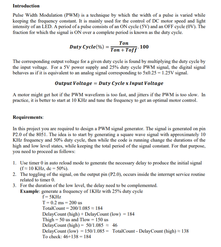 Introduction to PWM (Pulse Width Modulation) - The Engineering Projects