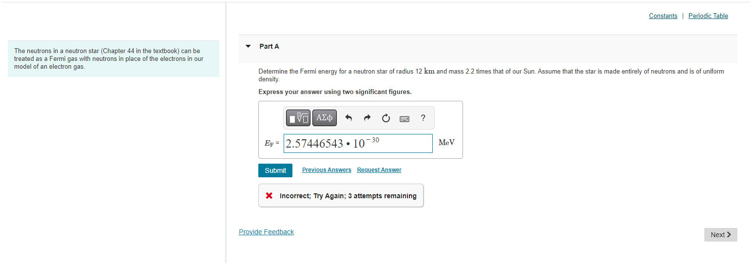 Solved The neutrons in a neutron star (Chapter 44 in the | Chegg.com