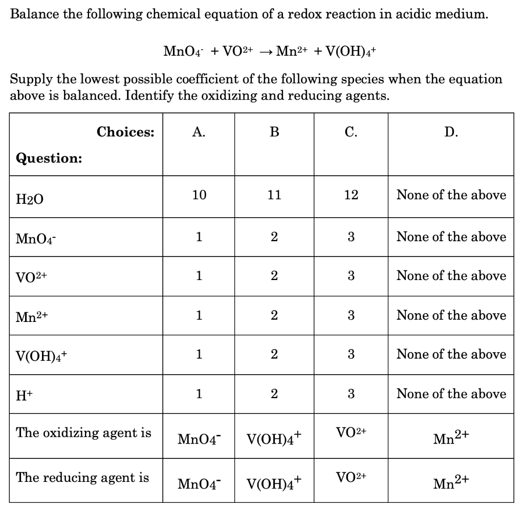 solved-balance-the-following-chemical-equation-of-a-redox-chegg