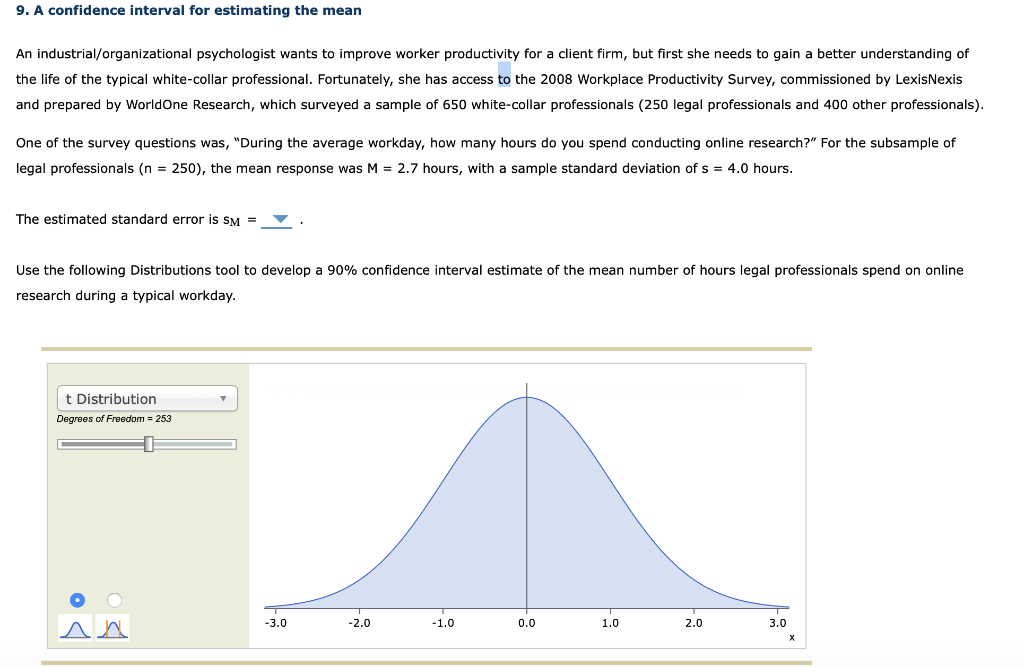 Solved 9. A confidence interval for estimating the mean An | Chegg.com