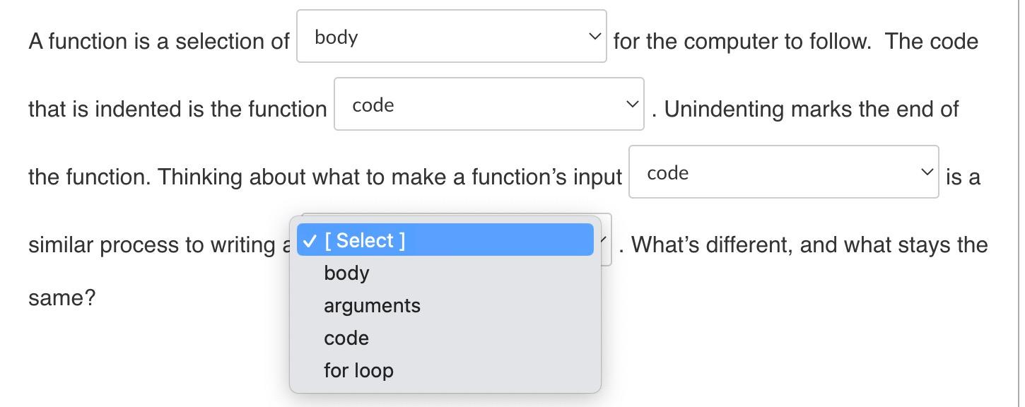 Solved A function is a selection of for the computer to | Chegg.com