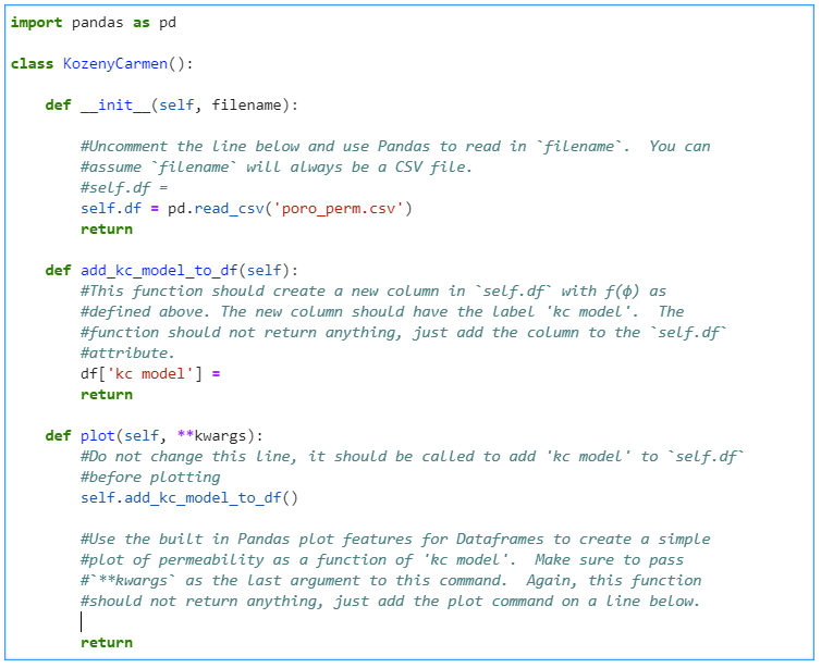 Assignment 9 In Assignment 8 we used NumPy to | Chegg.com