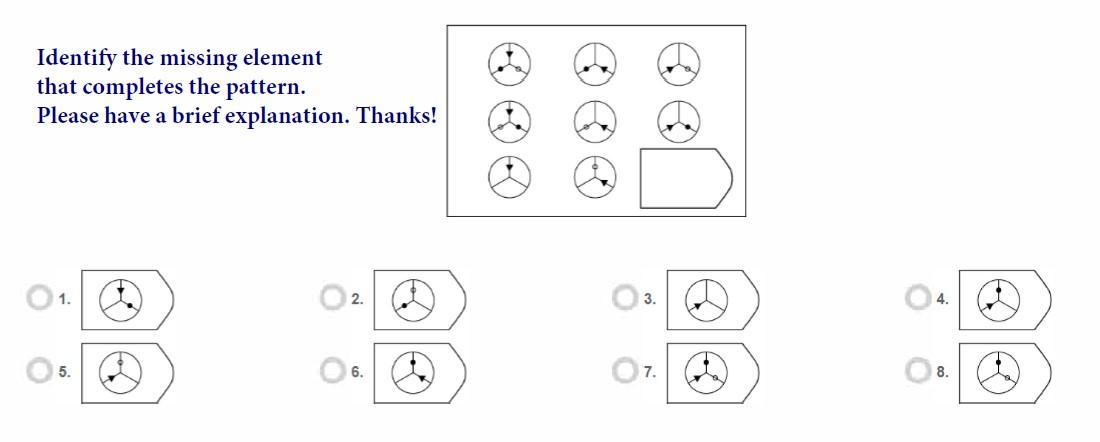 Solved Identify the missing element that completes the | Chegg.com