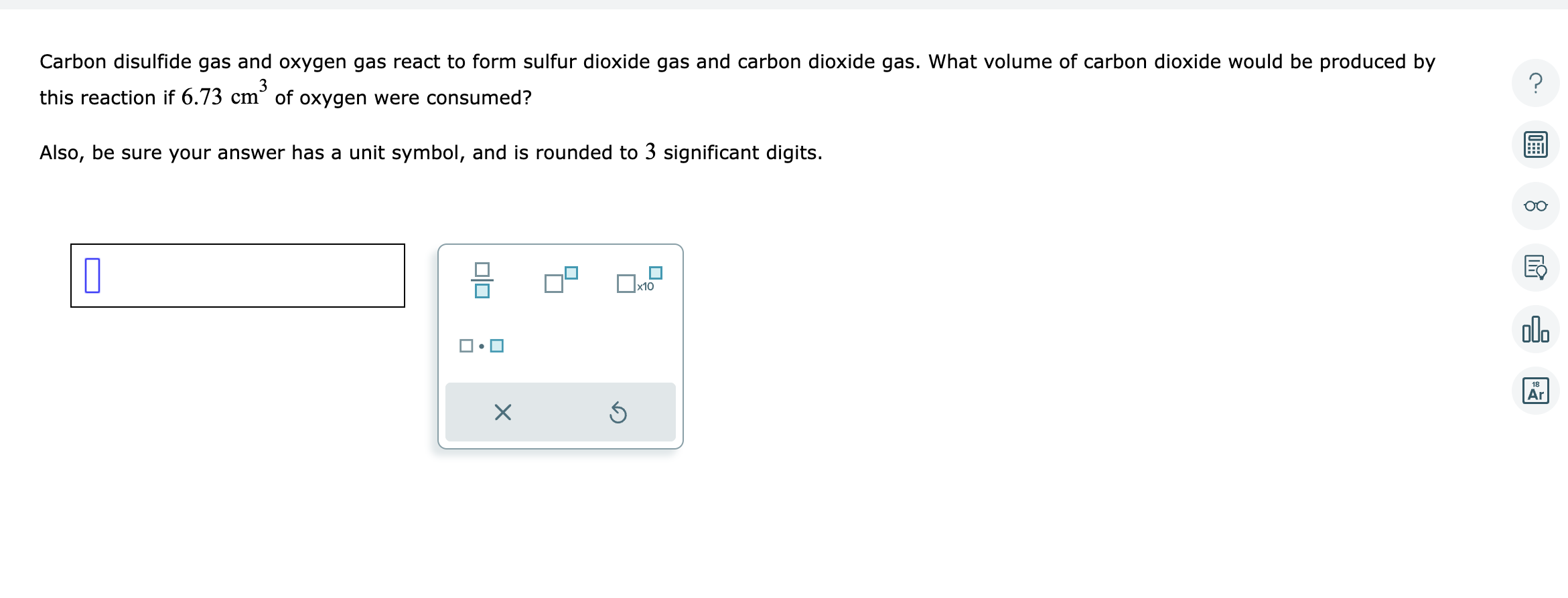 Solved Carbon Disulfide Gas And Oxygen Gas React To Form