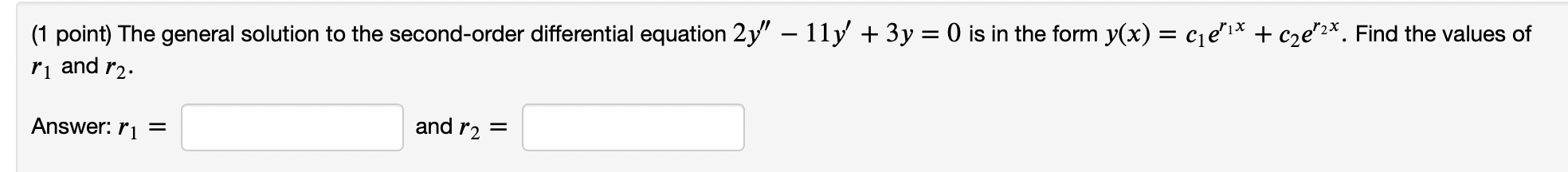 Solved (2 points) Each graph below represents a solution to | Chegg.com