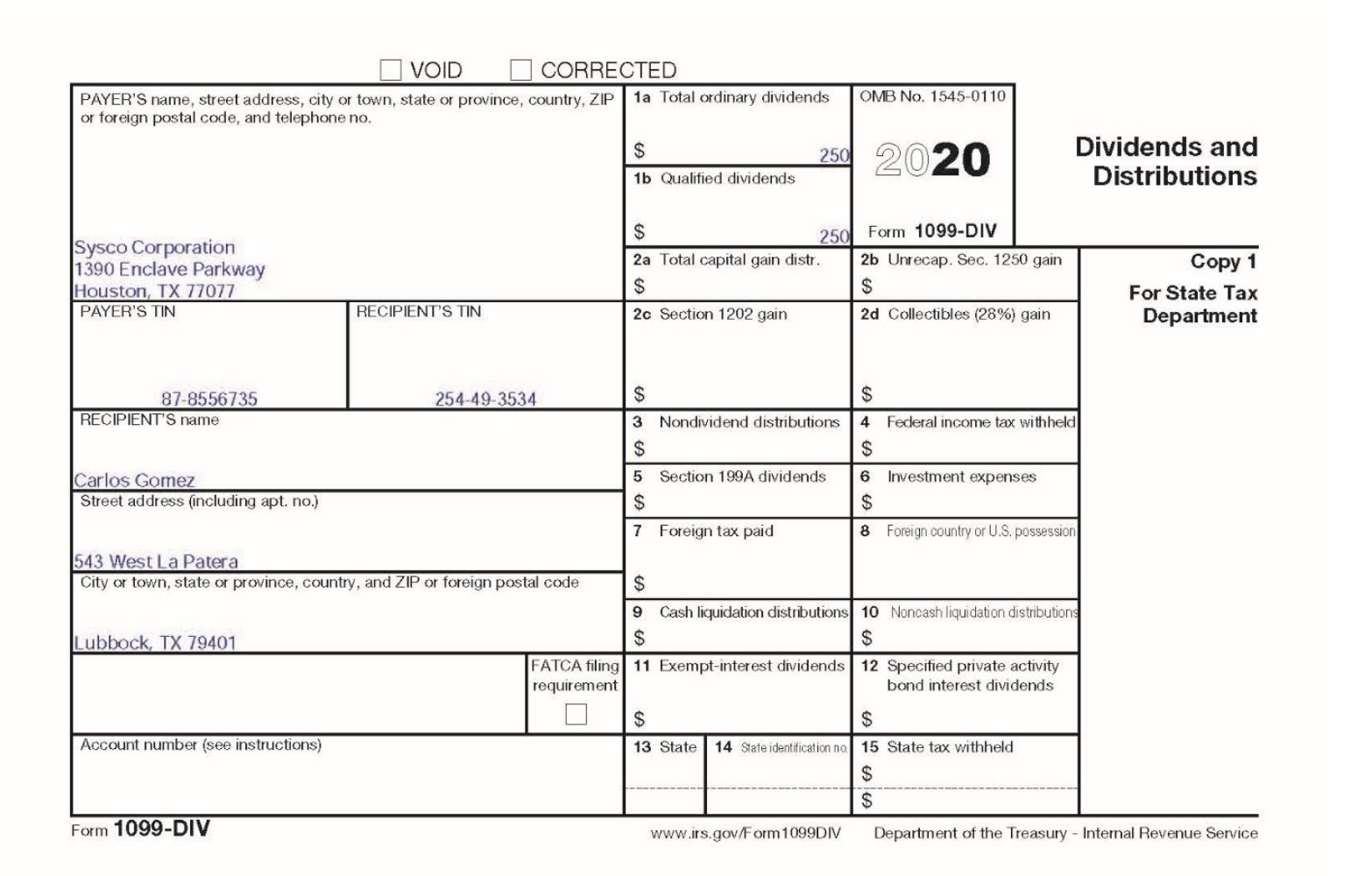 Requirements Complete the Tax Formula for
