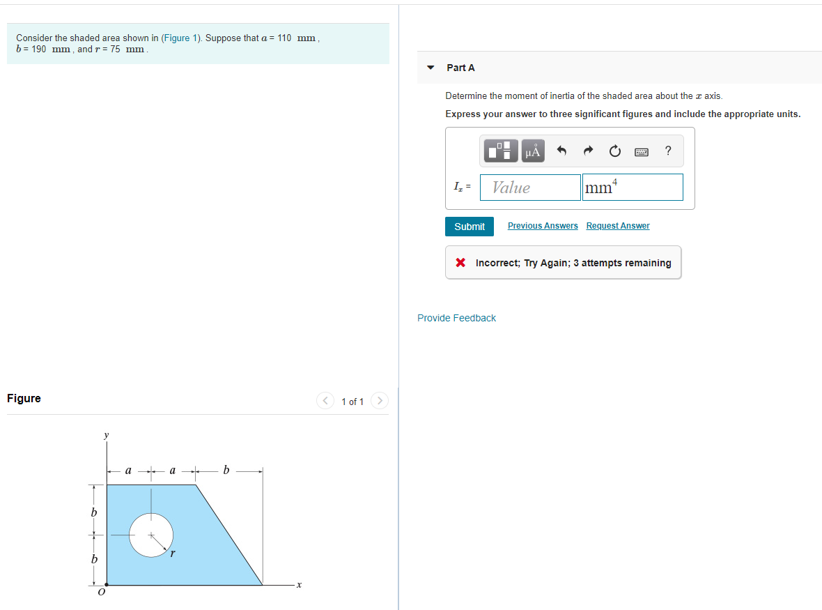 Solved Consider the shaded area shown in (Figure 1). Suppose | Chegg.com