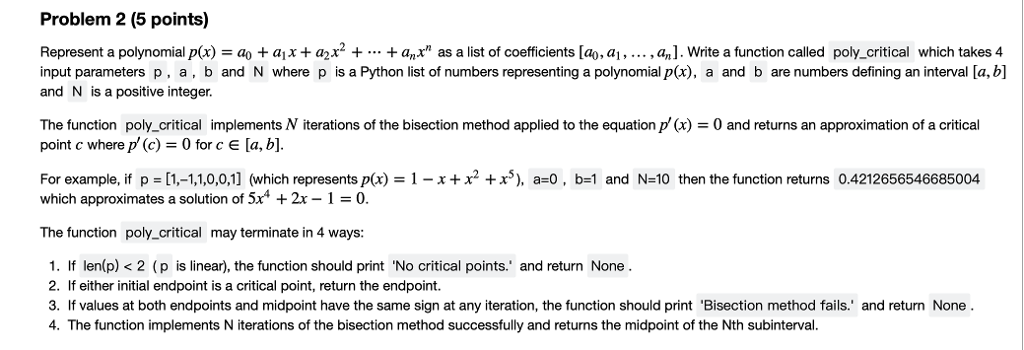 Do not import any Python packages such as math or | Chegg.com