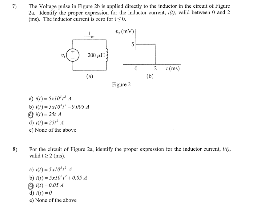 Solved The Voltage pulse in Figure 2 b is applied directly | Chegg.com