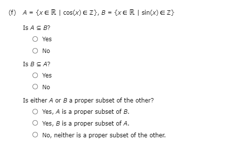 Solved In Each Of (a)–(f), Answer The Following | Chegg.com