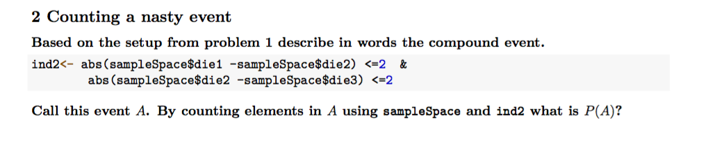2 Counting a nasty event Based on the setup from | Chegg.com