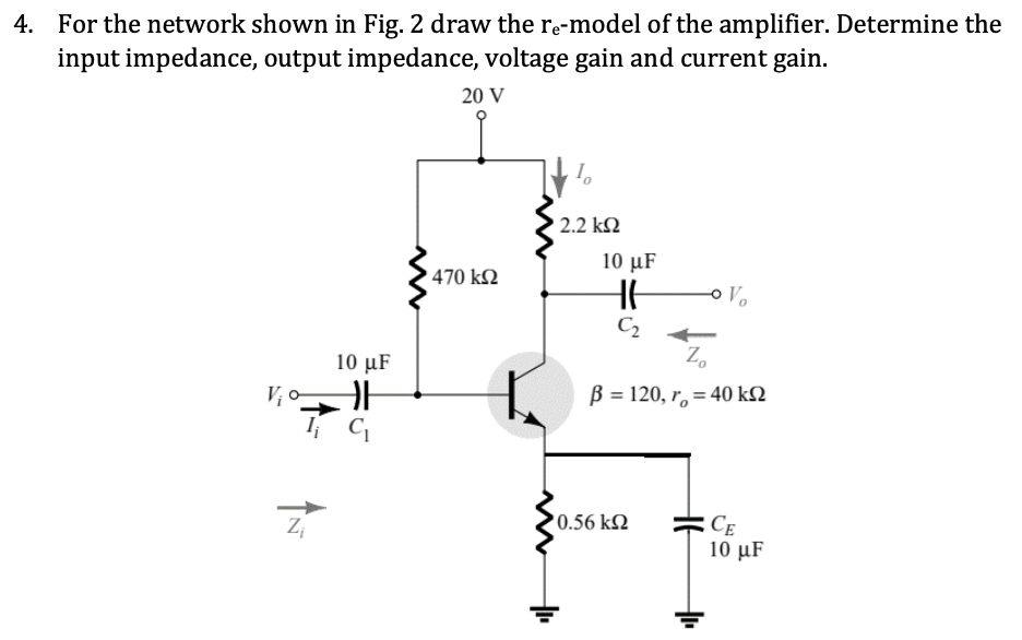 Solved For the network shown in Fig. 2 draw the re-model of | Chegg.com