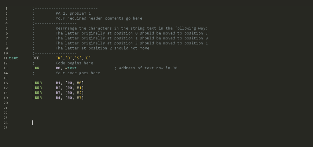 Solved ARM ASSEMBLY LANGUAGE You are given some code in | Chegg.com