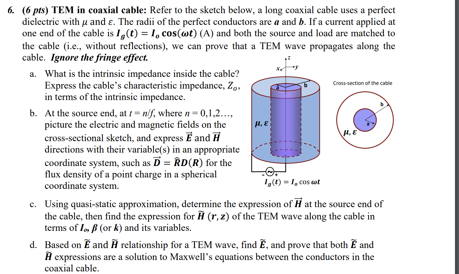 tem modes in coaxial cable