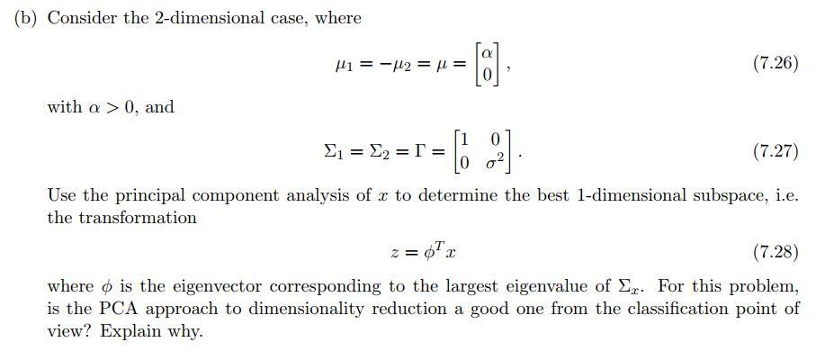 Consider a classification problem with two classes y | Chegg.com