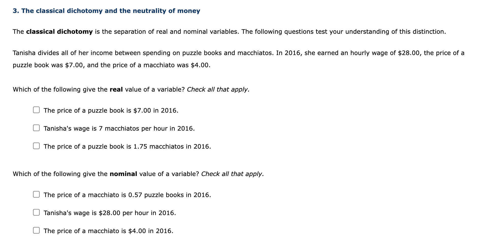 Solved 3. The Classical Dichotomy And The Neutrality Of | Chegg.com