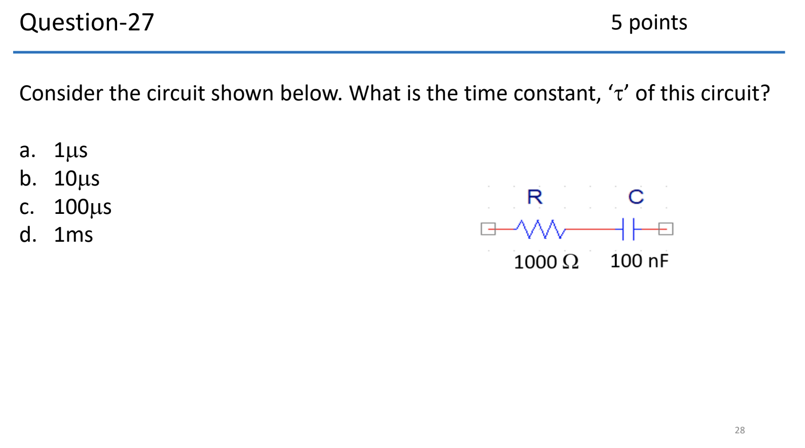Solved Question-25 5 points Consider the circuit shown | Chegg.com