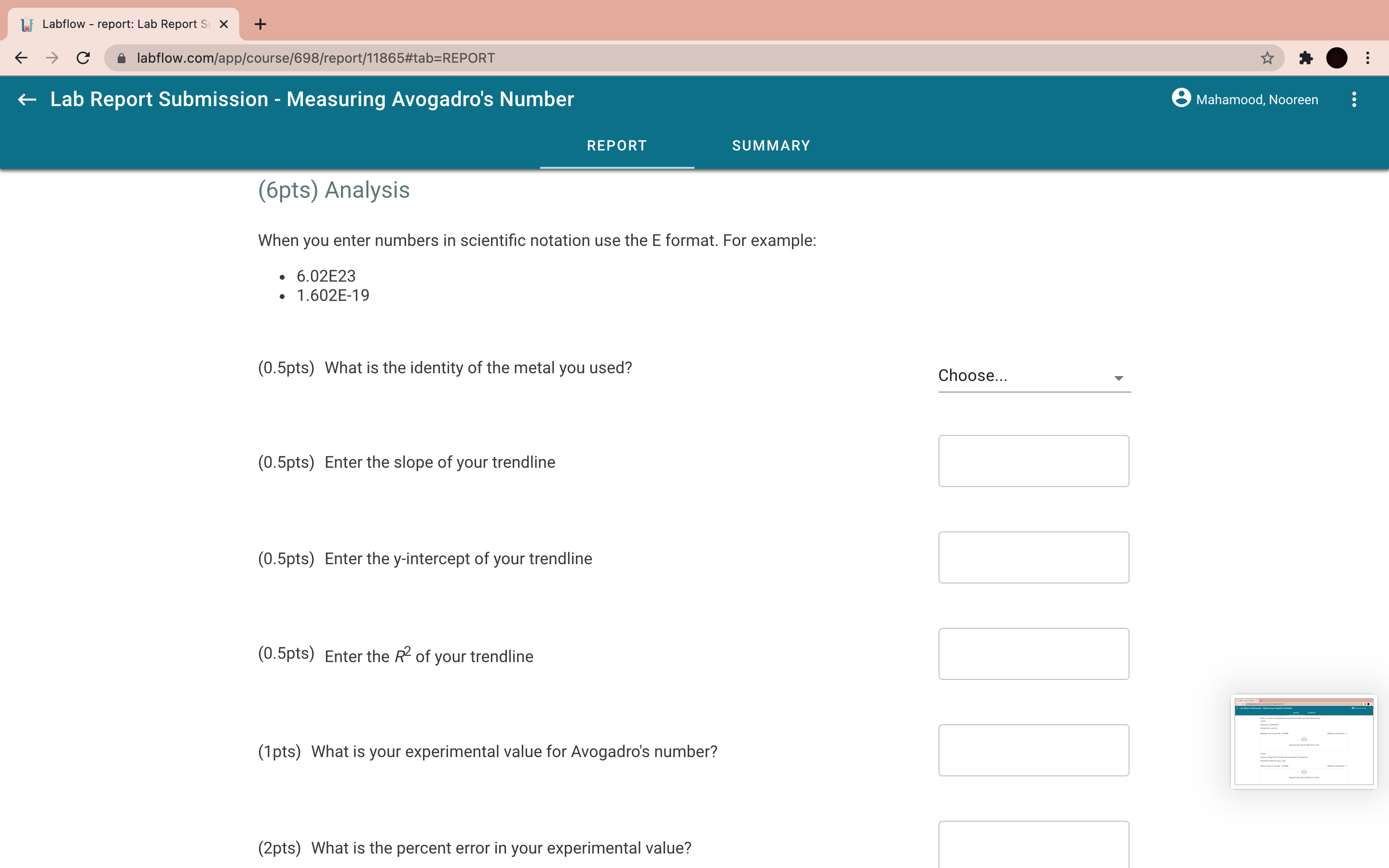 Lalbflow report Lab Reports X >