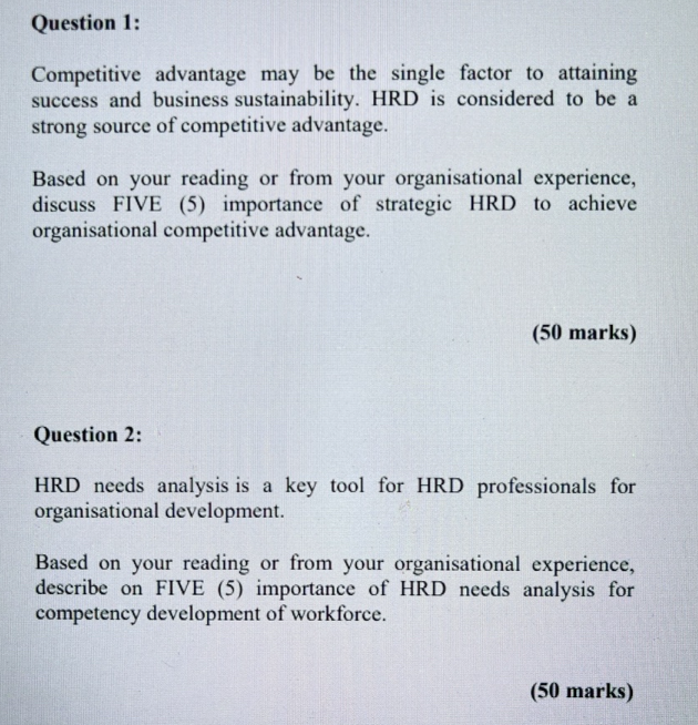 Solved Question 1: Competitive advantage may be the single | Chegg.com