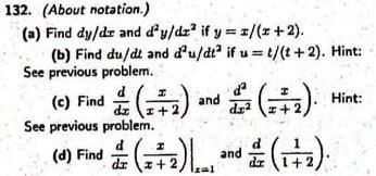 Solved 132. (About notation) (a) Find dy/der and dy/dx? if y | Chegg.com