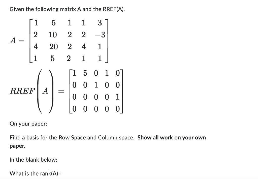 Solved Be sure to show all work for full marks. Question 1 | Chegg.com