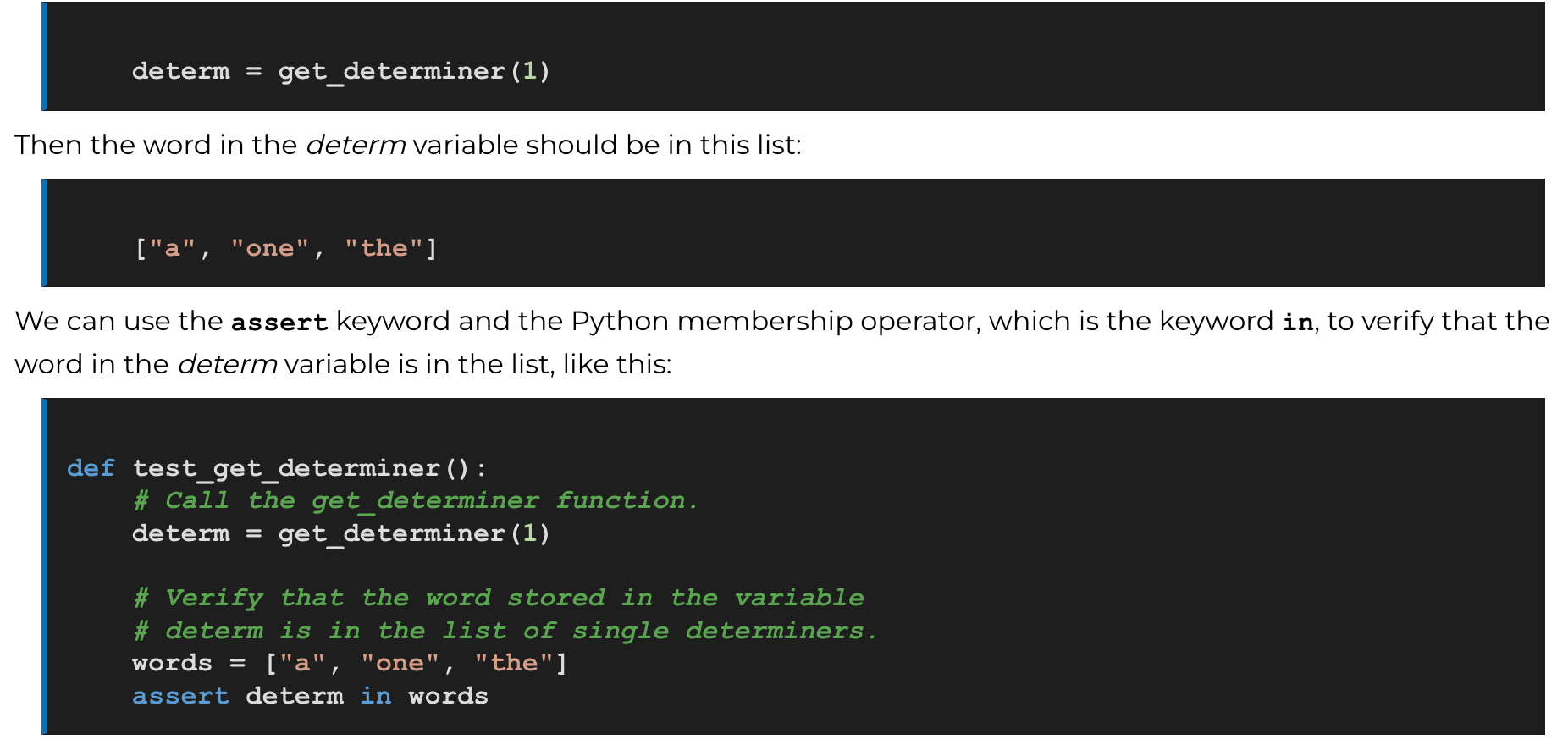 assignment 1 silly sentences python