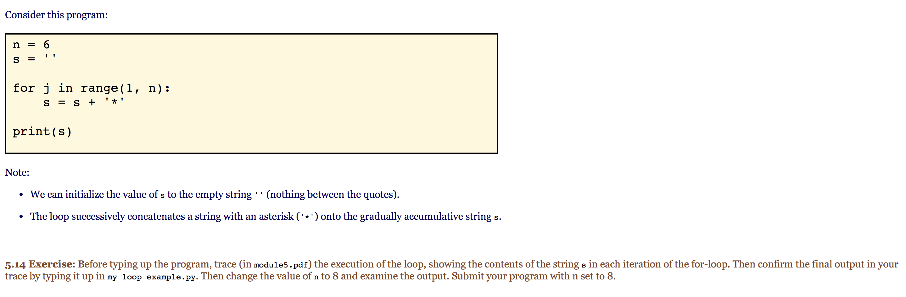 Solved Consider this program: n 6 S II for j in range(1, n): | Chegg.com