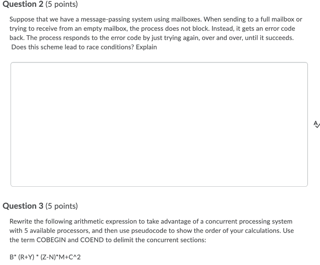 Question 2 (5 points) Suppose that we have a | Chegg.com