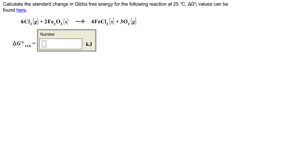 Solved Calculate the standard change in Gibbs free energy | Chegg.com