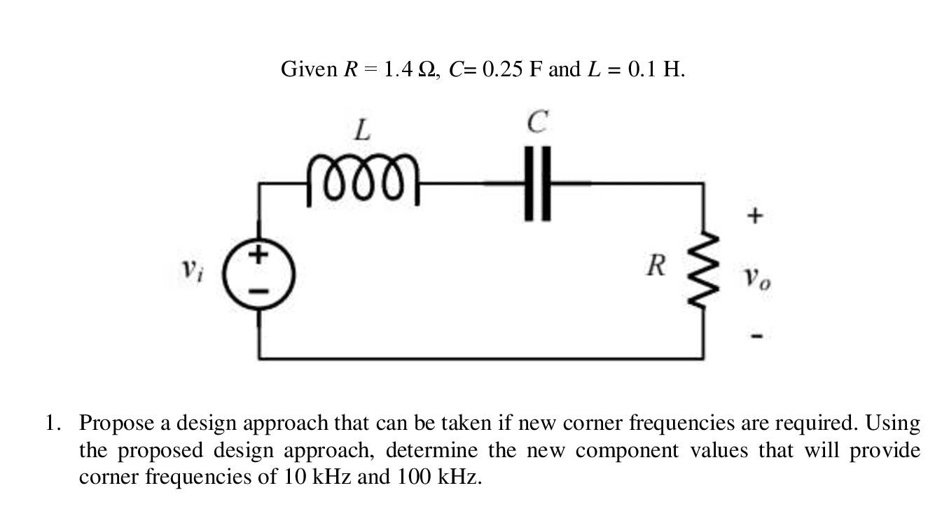 Solved Given R = 1.492, C= 0.25 F and L = 0.1 H. L C 1000) + | Chegg.com