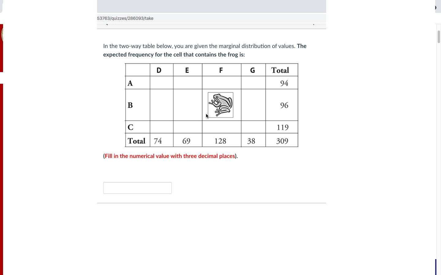 Solved 53763 quizzes 286093 take in the two way table below chegg