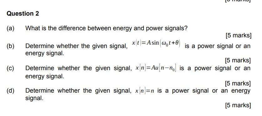 Solved Question 2 (a) (b) (c) What is the difference between | Chegg.com