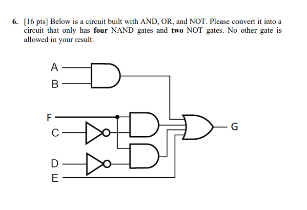 Solved Below is a circuit built with AND, OR, and NOT. | Chegg.com