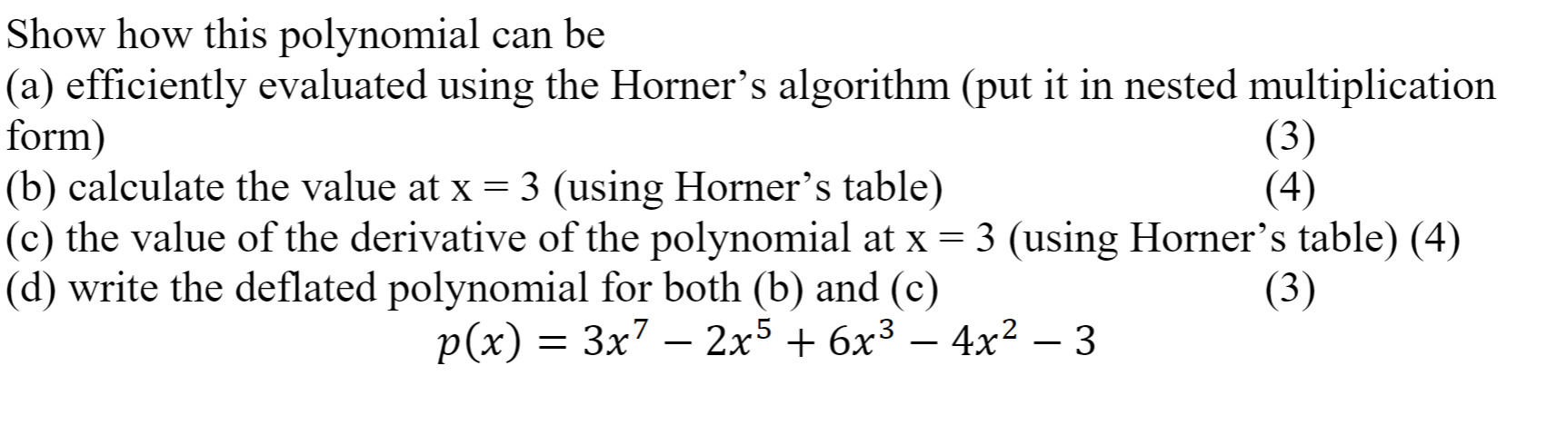 Solved Show how this polynomial can be (a) efficiently | Chegg.com