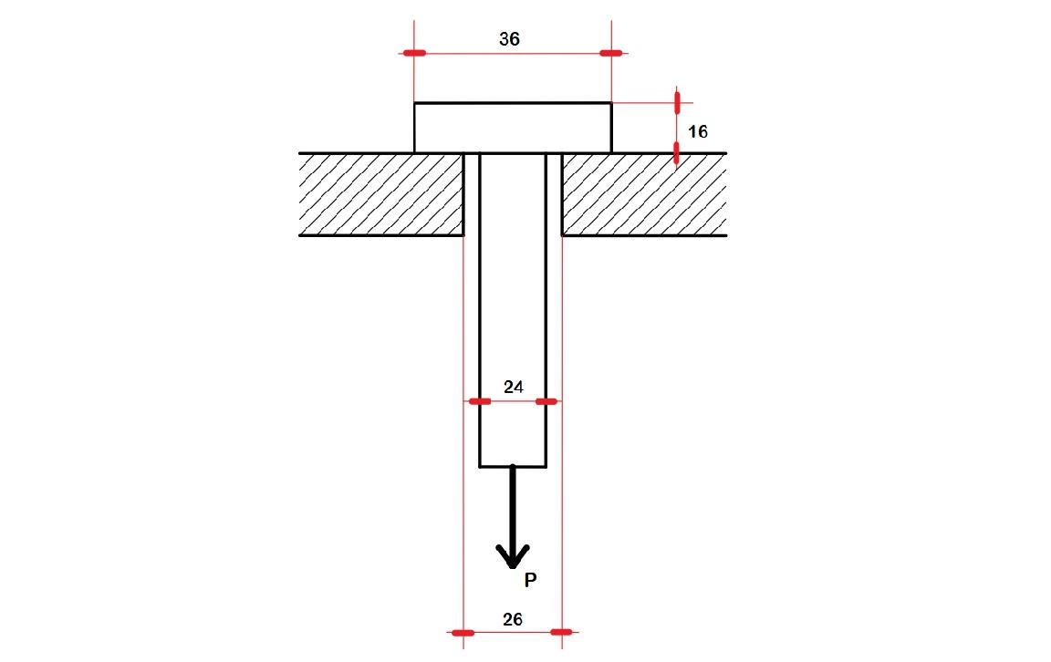 Solved In the figure, a 24mm diameter squareheaded bolt