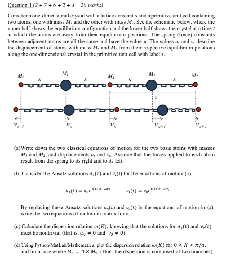 Question 1 2 7 6 2 3 Marks Consider Chegg Com