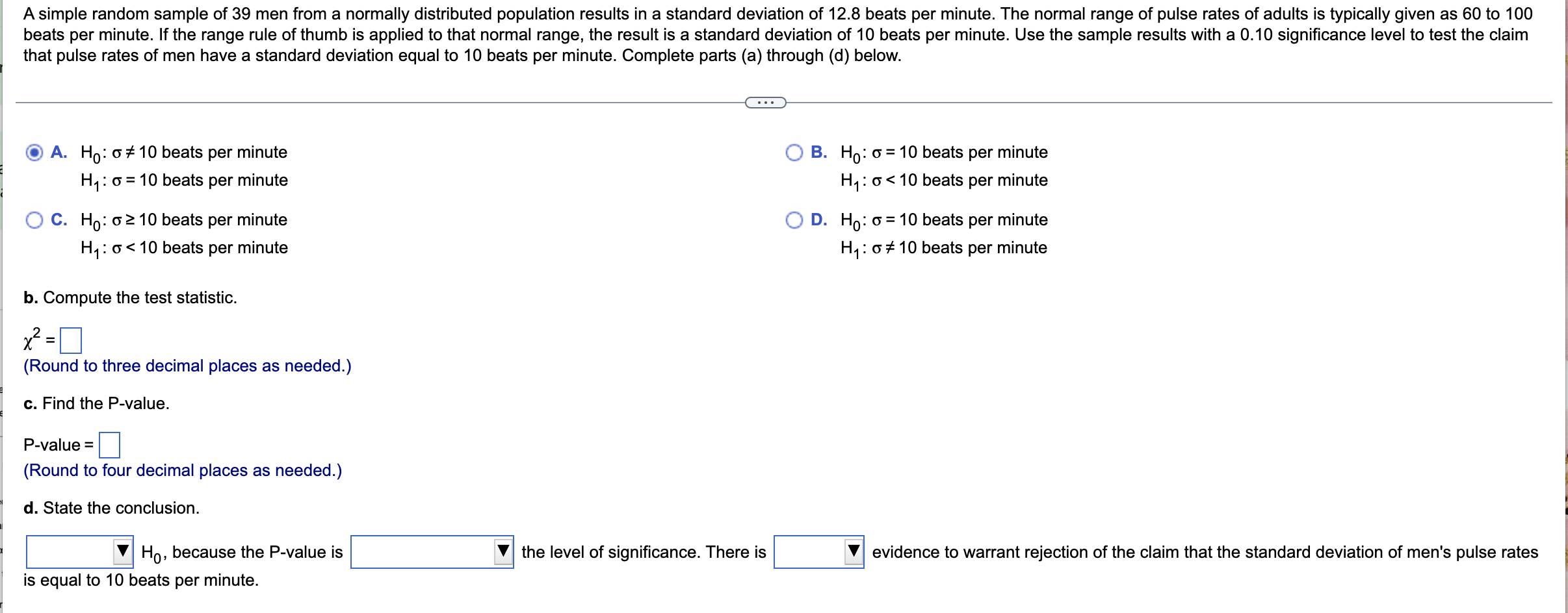Solved THE OPTIONS FOR BOTTOM sentence are 