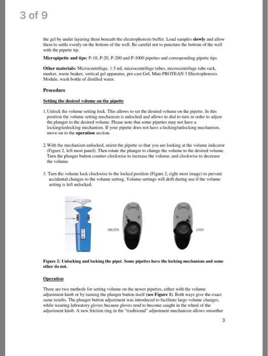 Solved Exercise 1 Introduction to Micropipetting Purpose